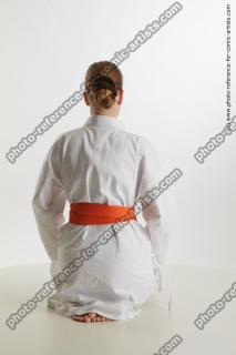 Kneeling karate girl Selin